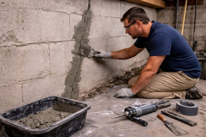Foundation Crack Repair in Saint Simons Island, GA