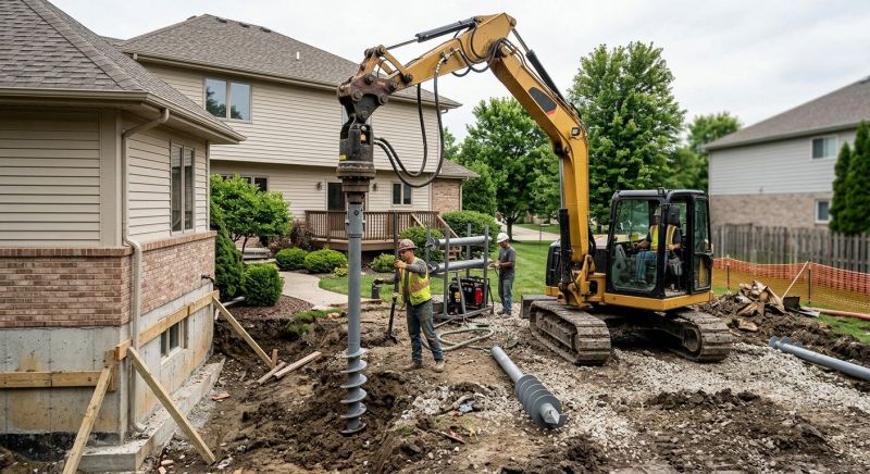 Helical Pile Installation in Brunswick, GA