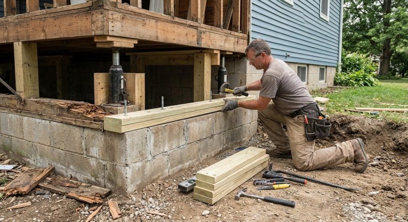 Sinking Foundation Repair in Darien, GA